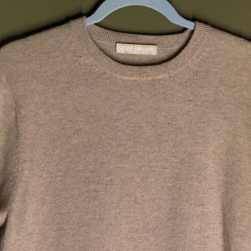 Men's beige 100% cashmere sweater